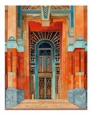 Art deco architecture poster - art,