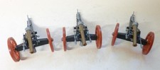3 UNIDENTIFIED VINTAGE PLASTIC ACW FIELD GUNS, SIMILAR TO BRITAINS, 54mm SCALE
