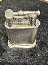 Antique Dunhill Unique Petrol Lighter Silver Plated Art Deco Era Made In England