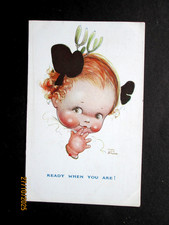 "READY WHEN YOU ARE!" - MABEL LUCIE ATTWELL NO: 4427 - VINTAGE PRINTED CARD