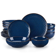 Dinnerware Set 32 Piece Blue