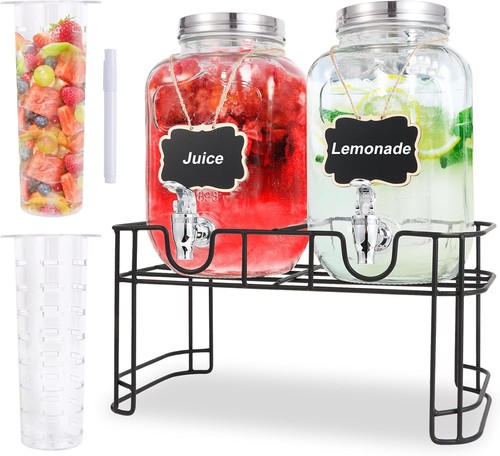 Glass drink dispenser - glass, with