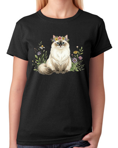 Floral ragdoll cat - floral,
