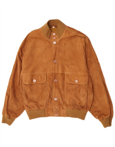 Vintage mens suede bomber - suede,
