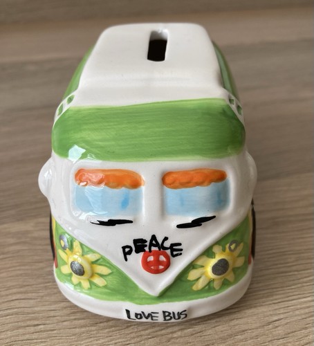 Ceramic camper van money - ceramic,