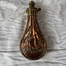 19th Century Powder Flask Stamped G&J Hawksley Sheffield