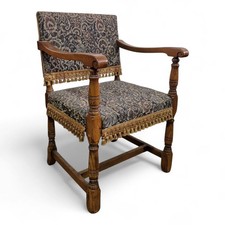 Solid oak carver armchair -