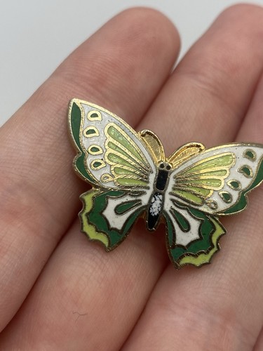 Vintage enamel butterfly - vintage,