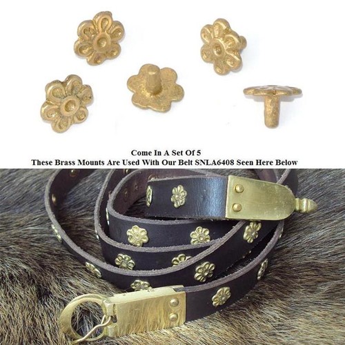 Brass rosette belt - brass,