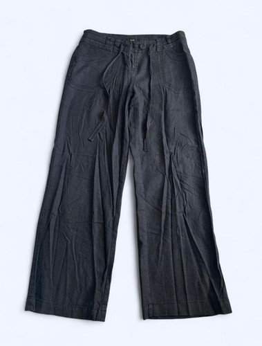 Next black linen trousers size - black,