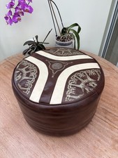 Vintage/Retro Sherborne Brown and Cream Pouffe/Footstool  - Home Decor