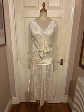 WOMENS 1920’s WEDDING FLAPPER DRESS COSTUME THEATRICAL THEATRE CABARET