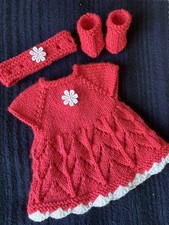 HAND KNITTED DOLLS OUTFIT TO