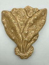 Vintage Sylvac Wall Pocket Vase Ceramic Cactus 2306 1950's Warm Caramel Colour