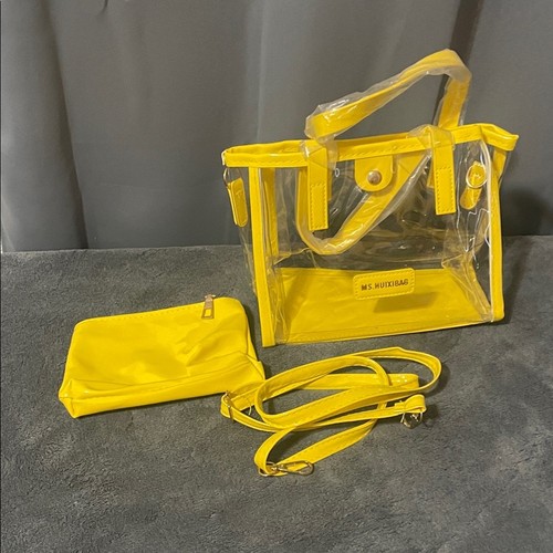 Yellow transparent tote - yellow,