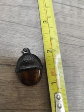 Whitby jet and Amber acorn