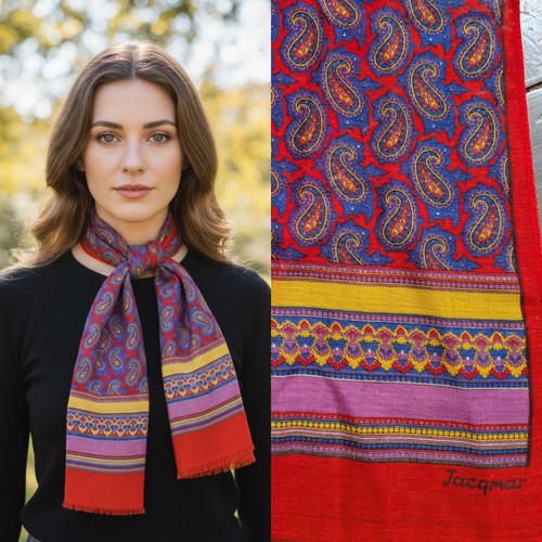 Vintage jacqmar wool paisley - jacqmar,