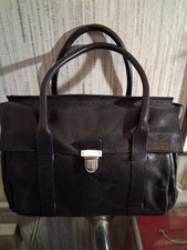 Genuine Leather Black Handbag