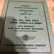 Van Norman Parts List