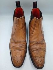 Jeffery West Brogue Size 7 Brown Leather Mens Boots Marriott Made In England 