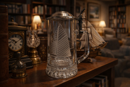 Vintage old spice glass beer - old,