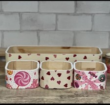 Emma Bridgewater Themed Wedding Table Decor / Sweet Cart Decor Storage Set Of 4