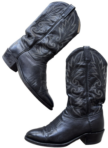 Dan post vintage black leather - dan,
