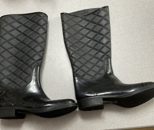 Ladies black wellington - black, boots