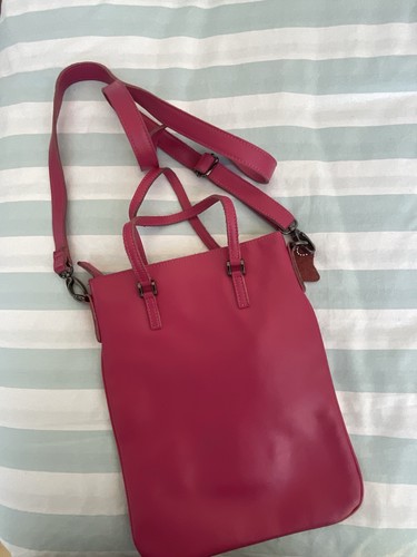 Pink leather crossbody bag - leather,