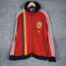 Adidas Originals Spain Track Jacket Mens XL Red Football Tracksuit Top Trefoil