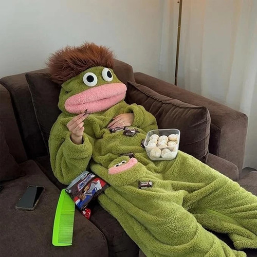 Cartoon green monster jumpsuit - cartoon,