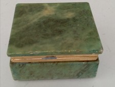 Vintage Marble Natural Stone Trinket Box Decorative Collectable 11cm