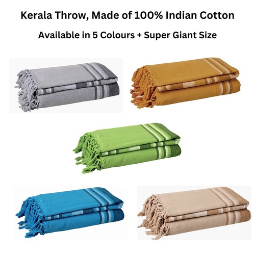 Indian cotton stripe throws - indian,