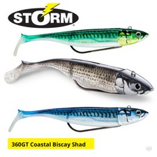 Storm 360GT Coastal Biscay Shad Weedless Lures - Bass Cod Pollock Fishing Tackle
