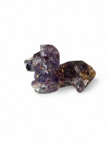 Amethyst chip resin lion - resin,