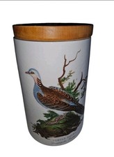 Portmeirion Birds of Britain Bird Planter Canister Crock Turtle Dove 6.75" Tall