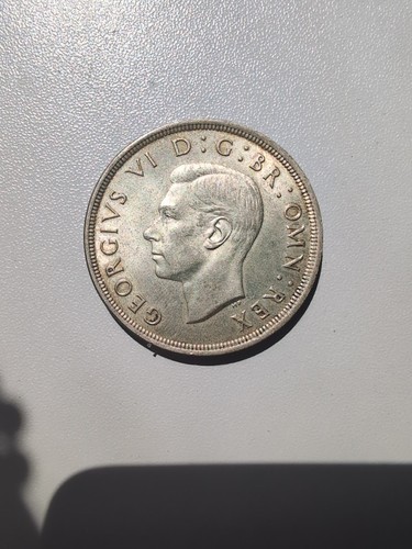 1937 silver crown - crown, coin