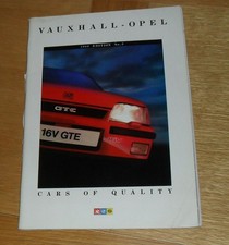 Vauxhall brochure 1988 - vauxhall, opel