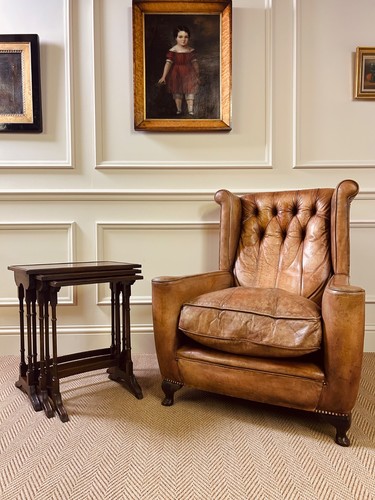 Antique mahogany nest - nest, three