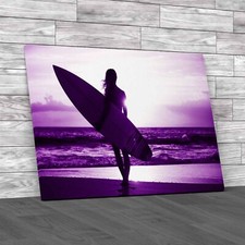 Surfer Girl Silhouette At