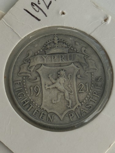 1921 cyprus silver piastres - 1921,
