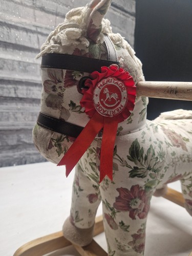 Floral fabric rocking horse - fabric,
