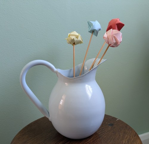 Vintage enamel jug pitcher
