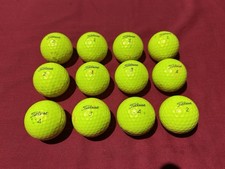 12 TITLEIST PRO.V1 YELLOW GOLF BALLS - PEARL / GRADE A - P&P INC