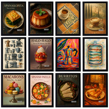 Vintage Food & Bars Poster -