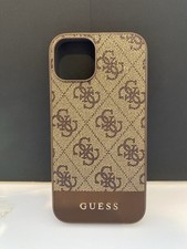 GUESS Logo Case For iPhone 14 Brown Colour Hard Case With Great Details