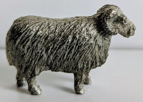 Vintage metal ram figurine - metal,