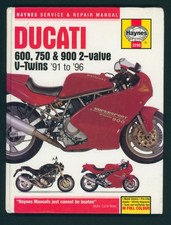Ducati 900 750 600 Haynes (91-96) Manual Book SS SL Monster Super Light FW63
