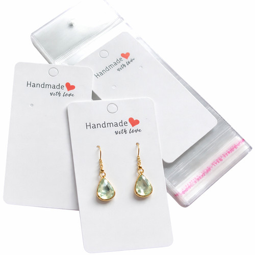 Earring display cards and bags - cards,