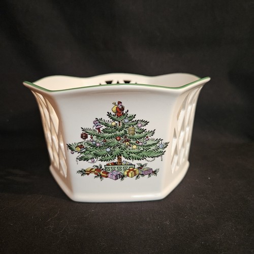 Spode christmas tree pierced - christmas,